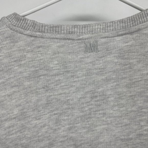 Ami Paris Alexandre Mattiusi Smiley patch crewneck pullover medium Heather grey - Picture 12 of 16